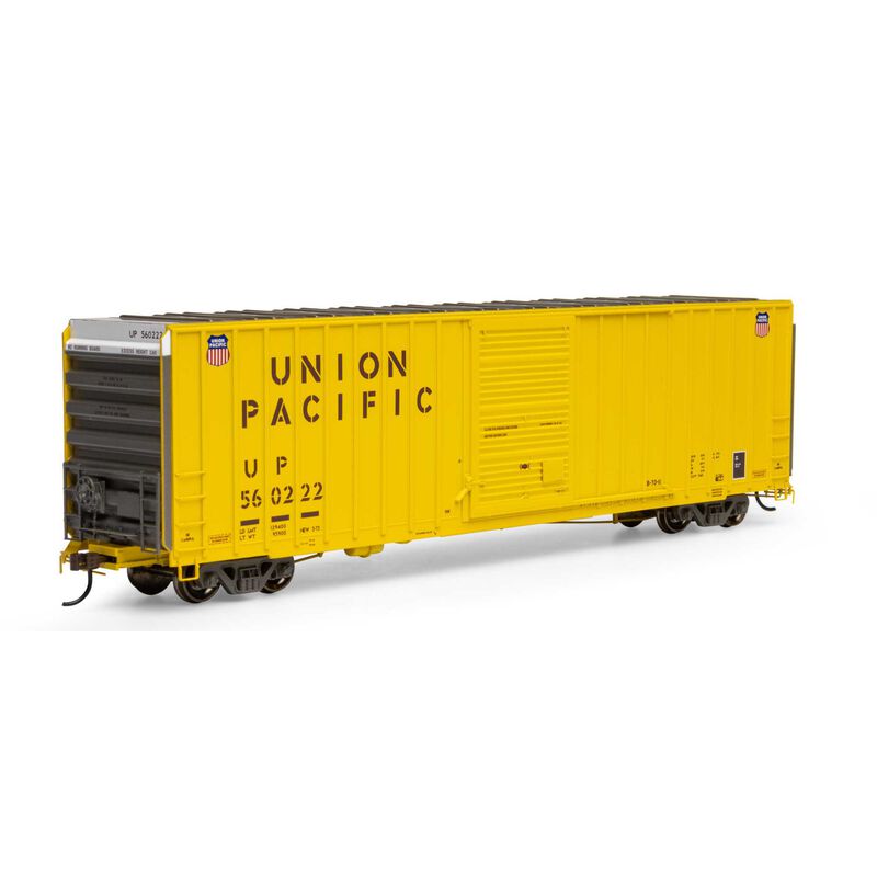 Athearn HO RTR 60' Hi-Cube Ex-Post Box, UP/Yellow #560222 - ATH16118
