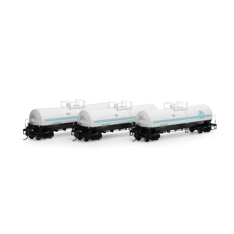 Athearn HO RTR 16,000-Gallon Clay Slurry Tank, UTLX #1 (3) - ATH16361