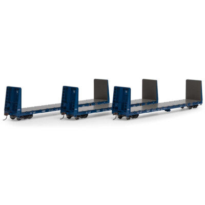 Athearn HO RTR 60' Bulkhead Flat, CLC (3) - ATH17068