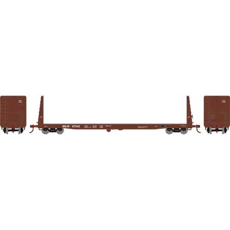 Athearn HO RTR 60' Bulkhead Flat, MILW #67231 - ATH17073