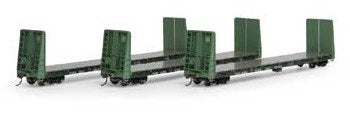 Athearn HO RTR 60' Bulkhead Flat, PGE (3) - ATH17080
