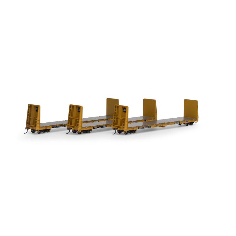Athearn HO RTR 60' Bulkhead Flat, TTPX (3) - ATH17084
