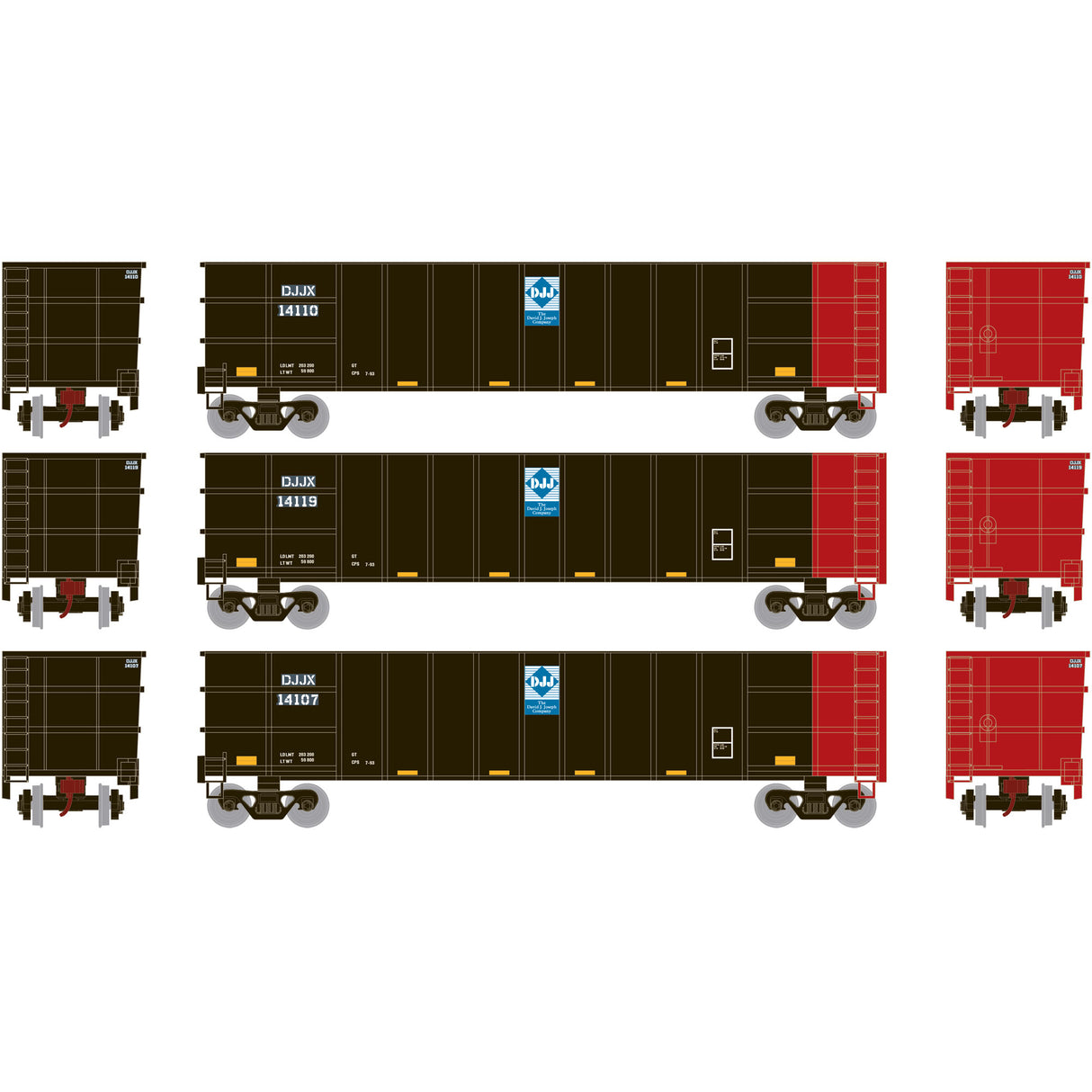 Athearn N Thrall High Side Gondola, DJJX #2 (3) - ATH17132