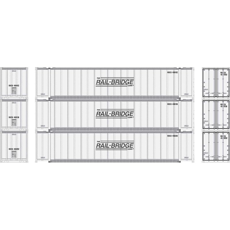 Athearn N 48' Container, Rail Bridge #2 (3) - ATH17299