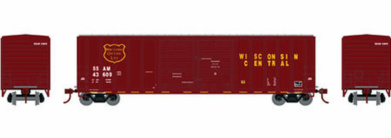 Athearn N 50' FMC Double Door Box, WC #SSAM 43620 - ATH17565