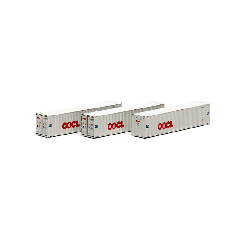 Athearn N 45' Container, OOCL (3) - ATH17674