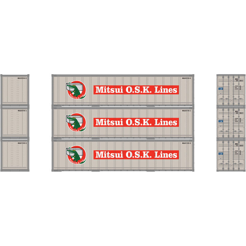 Athearn N 40' Smooth Side Container, MITSUI (3) - ATH17703