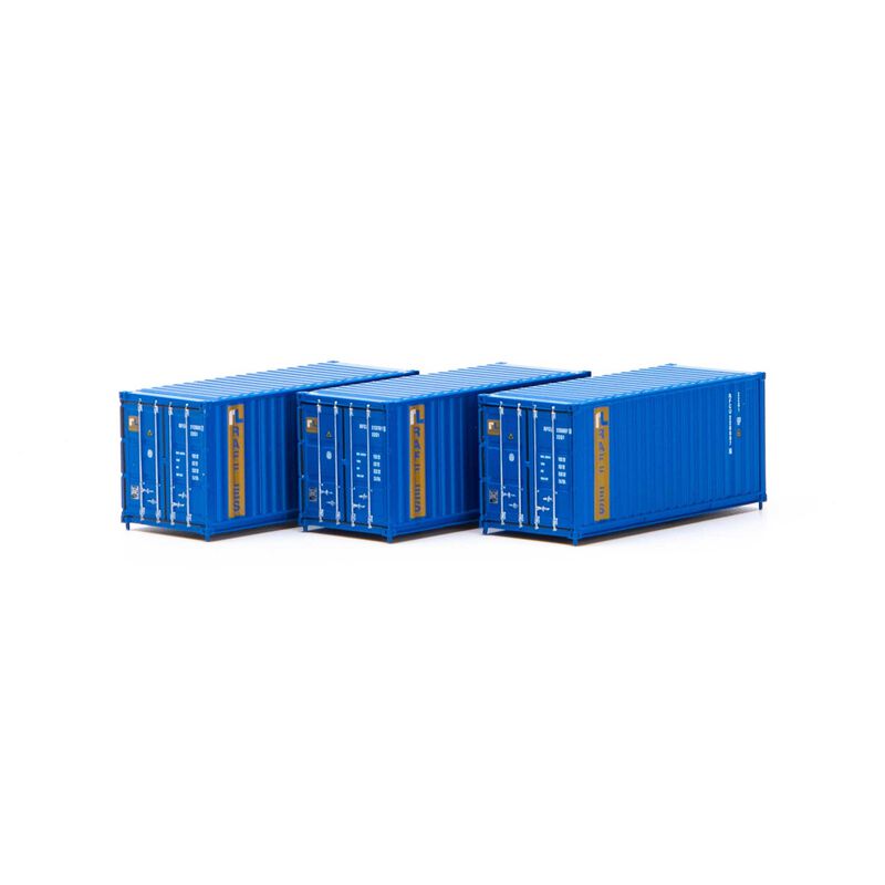 Athearn N 20' Corrugated Container, RFCU (3) - ATH17725