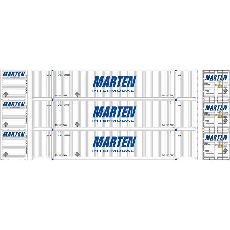 Athearn N 53' CIMC Container, Maten (3) - ATH17757
