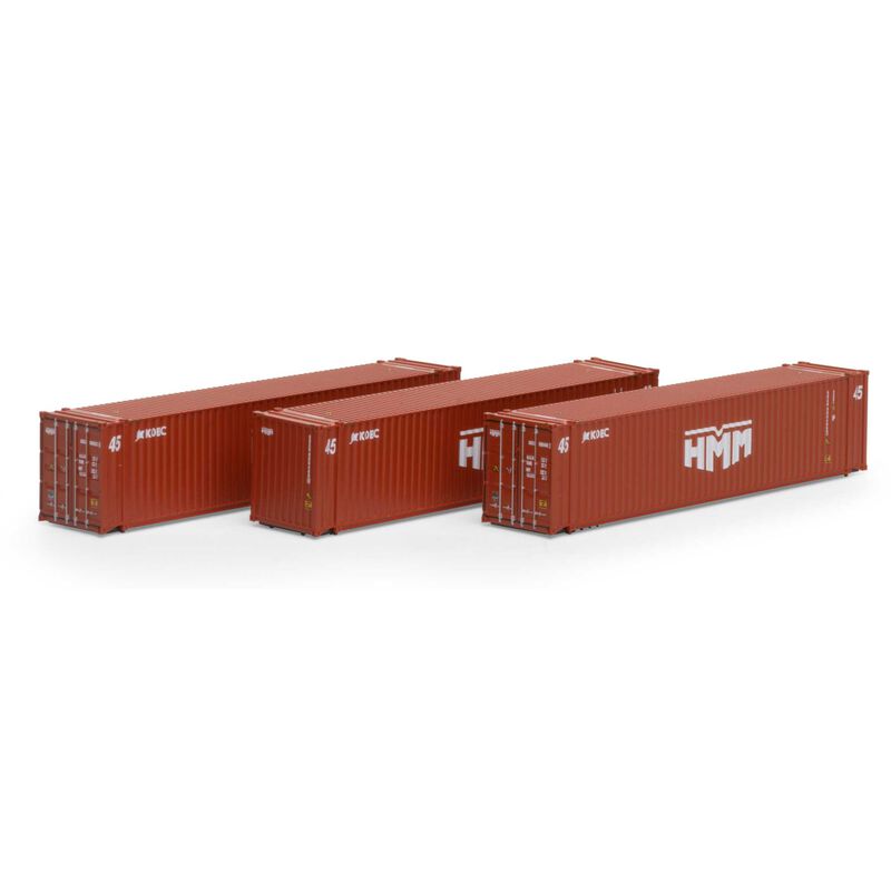Athearn N 45' Container, HMM/KOBC #1 (3) - ATH17890