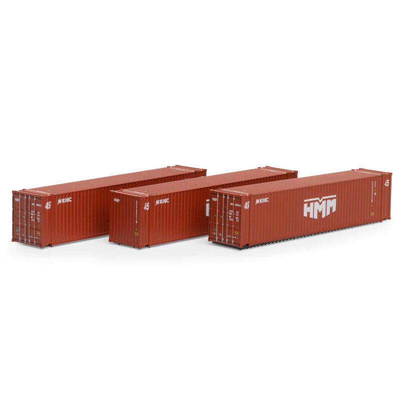 Athearn N 45' Container, HMM/KOBC #2 (3) - ATH17891
