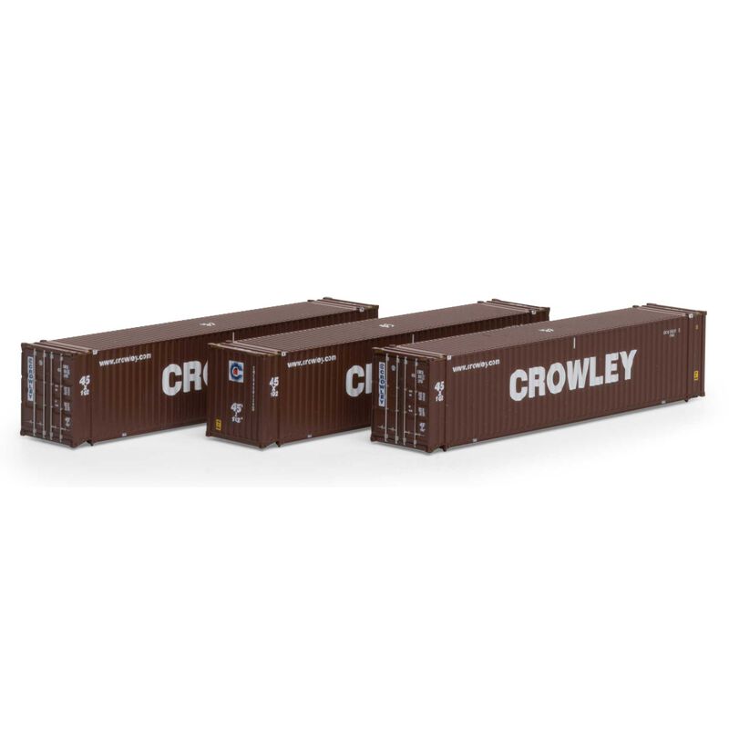 Athearn N 45' Container, Crowley #2 (3) - ATH17895