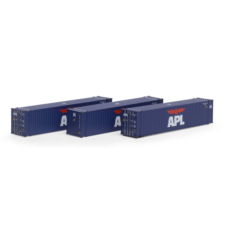 Athearn N 45' Container, APL #1 (3) - ATH17898
