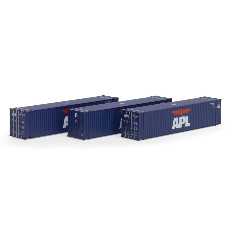 Athearn N 45' Container, APL #2 (3) - ATH17899