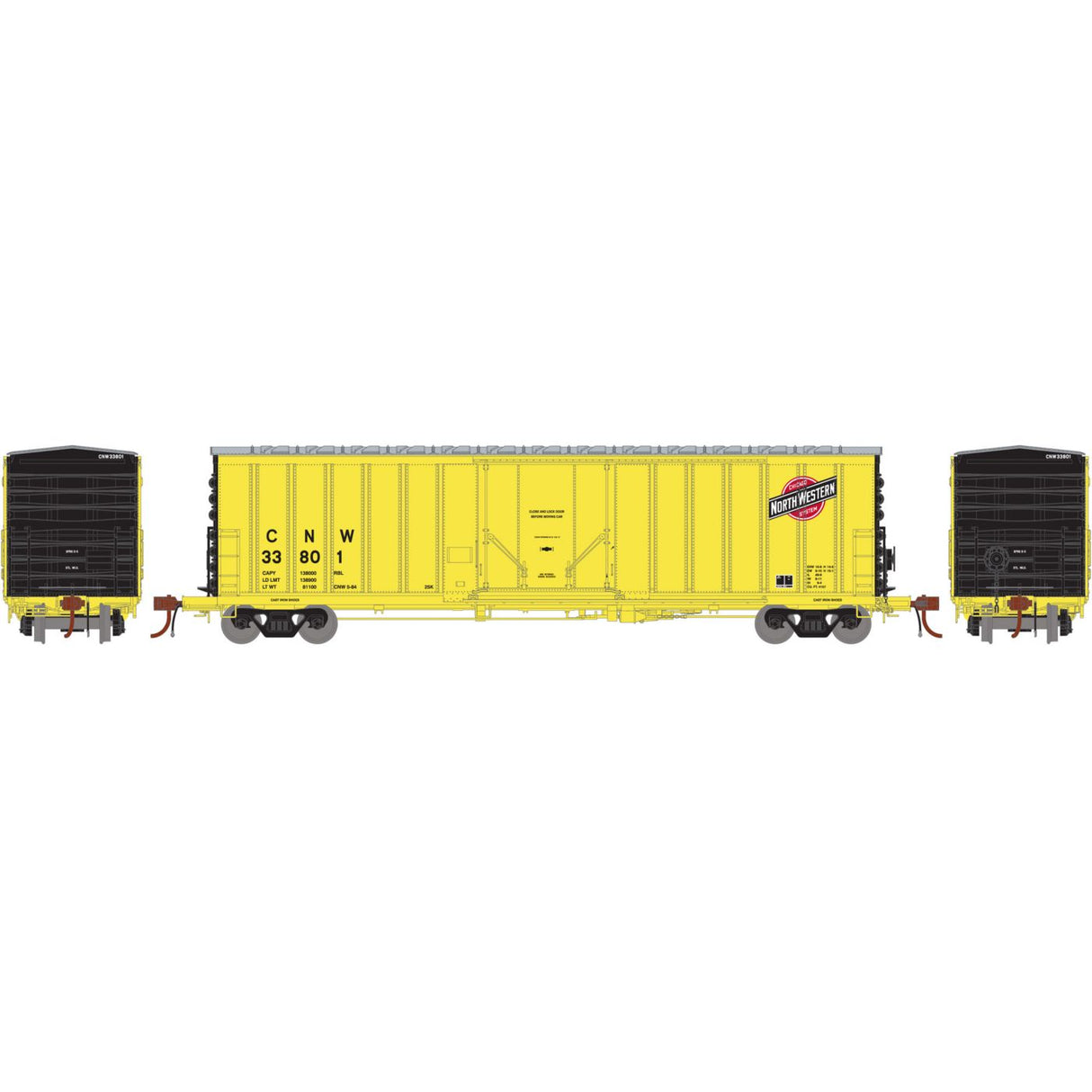 Athearn HO RTR 50' NACC Box, C&NW #33801 - ATH18416