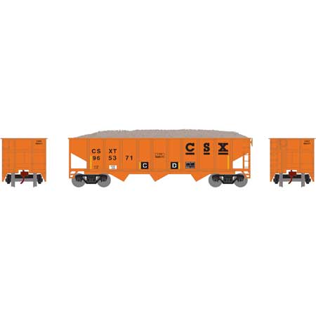 Athearn N 40' Outside Braced Hopper/Load, CSX #965371 - ATH1846