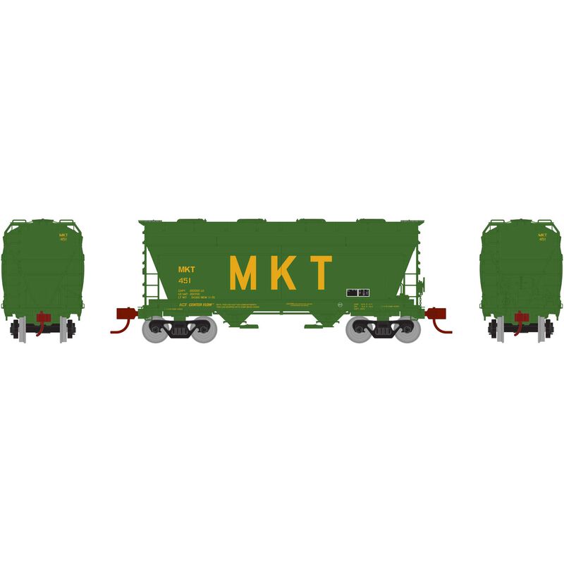 Athearn N ACF 2970 Covered Hopper, MKT Green #451 - ATH23451