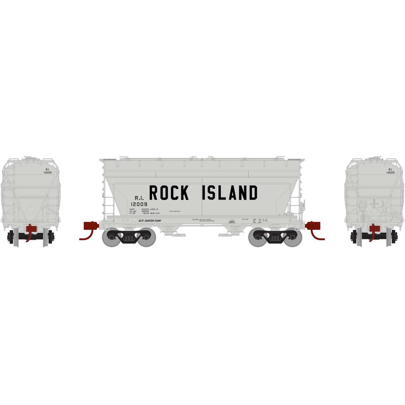 Athearn N ACF 2970 Covered Hopper, RI #12009 - ATH23454