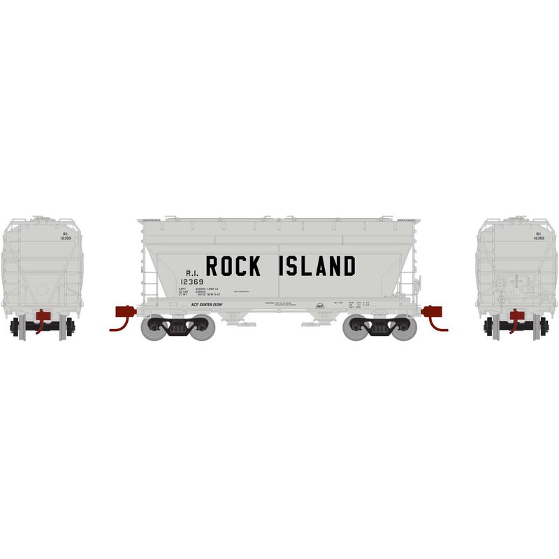 Athearn N ACF 2970 Covered Hopper, RI #12369 - ATH23455