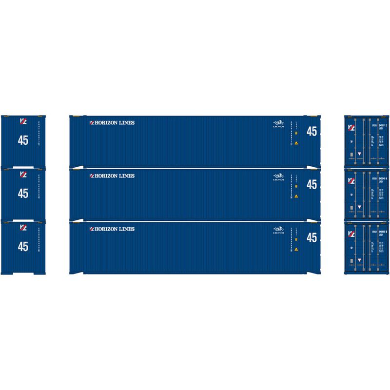 Athearn HO RTR 45' Container, Horizon Lines/Cronos (3) - ATH24553