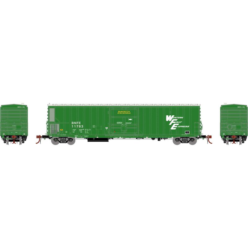 Athearn N FGE 57' Mechanical Reefer, BNFE/Green #11783 - ATH24605