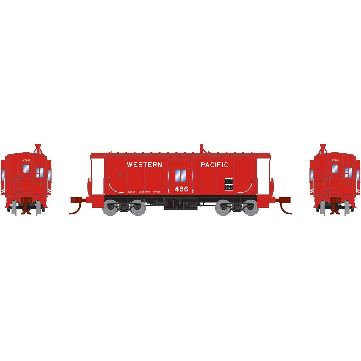 Athearn N Bay Window Caboose, WP #486 - ATH26712