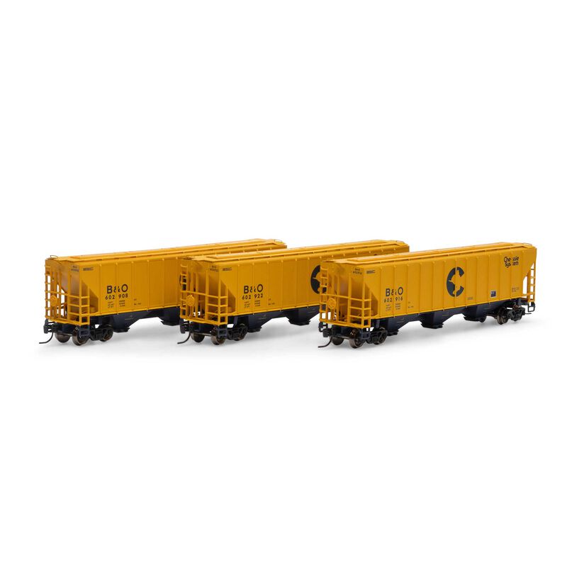 Athearn N PS 4427 Covered Hopper, B&O (3)