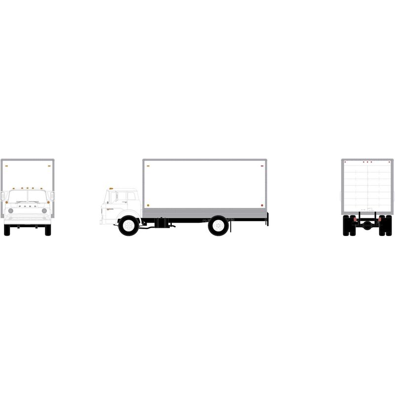 Athearn HO RTR Ford C Box Van, White - ATH2741