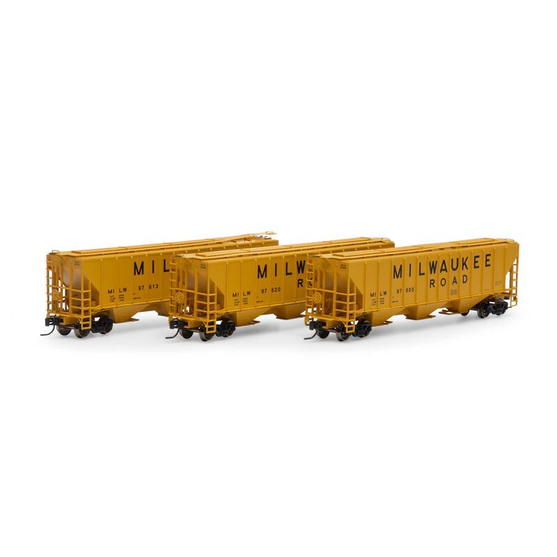 Athearn N PS 4427 Covered Hopper, MILW (3)