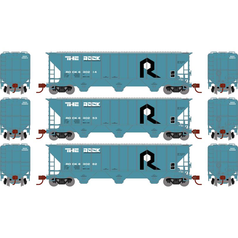 Athearn N PS 4427 Covered Hopper, ROCK (3)