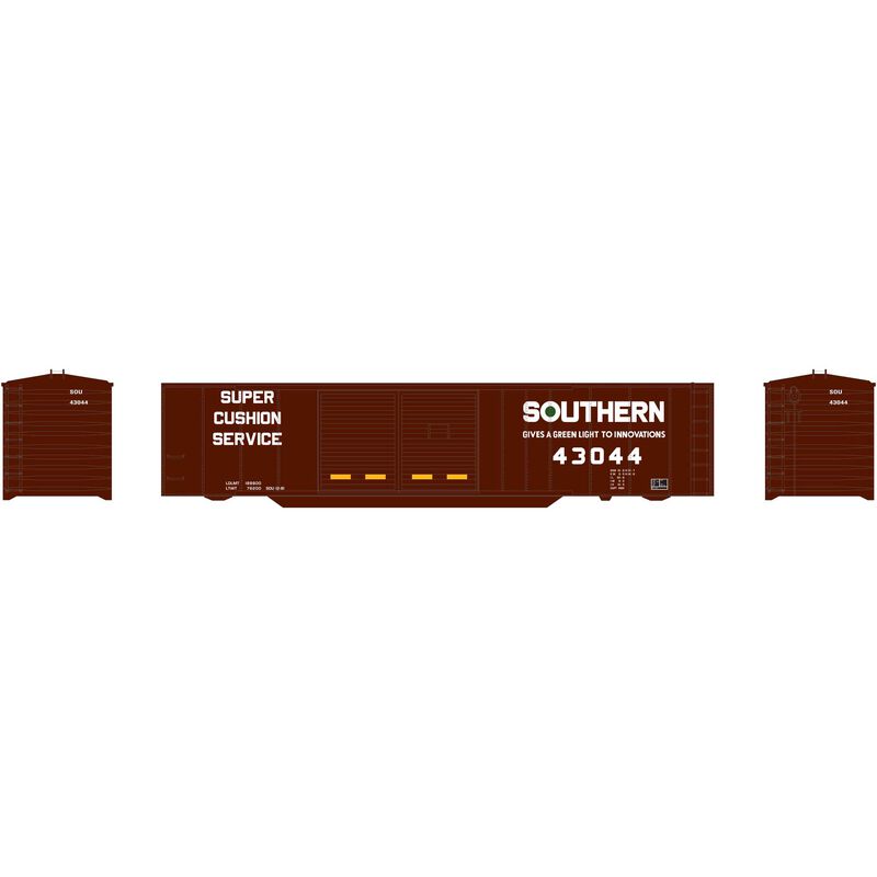Athearn N 50' Double Sliding Door Box, SOU #43044 - ATH2790