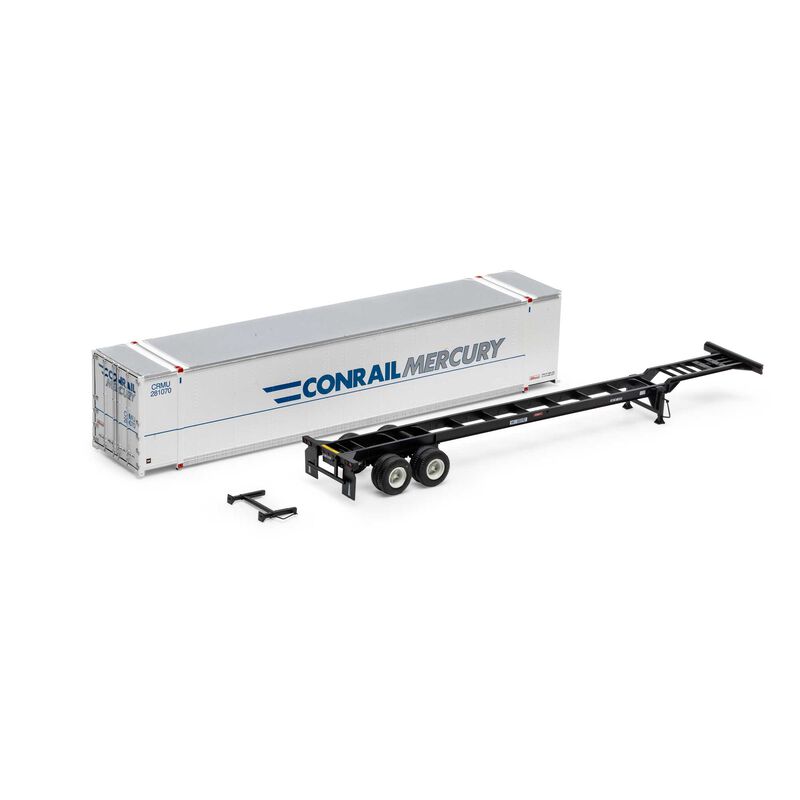 HO 48' Container w/Chassis, CRMU/BNZ