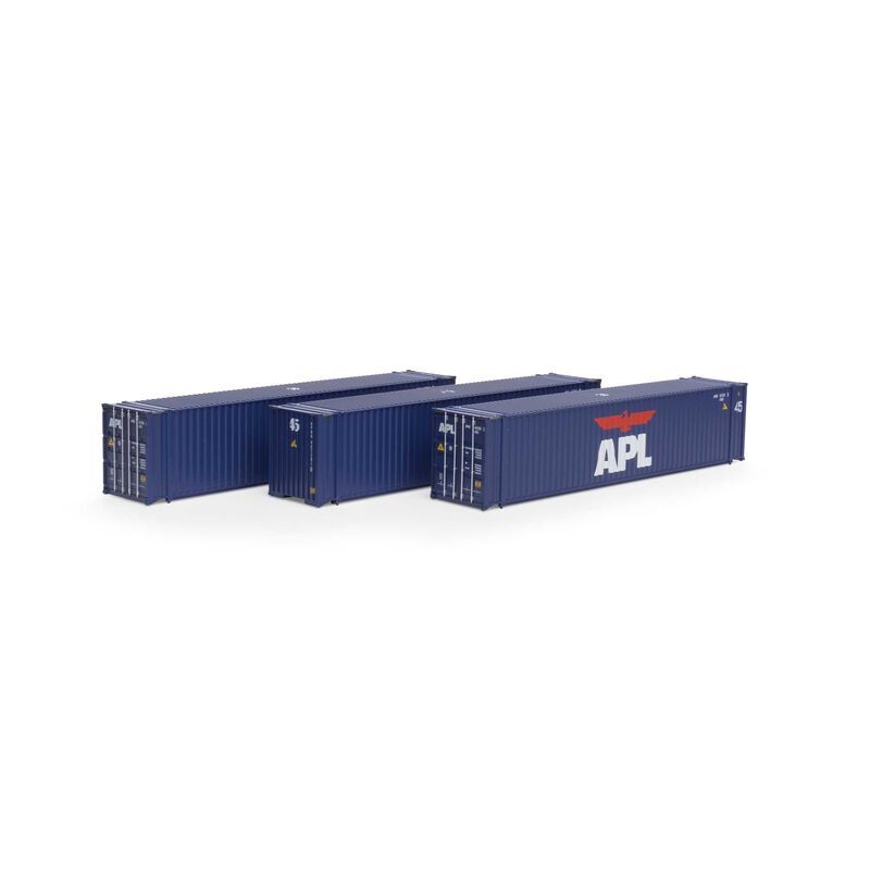 Athearn HO RTR 45' Container, APL #2 (3) - ATH28045