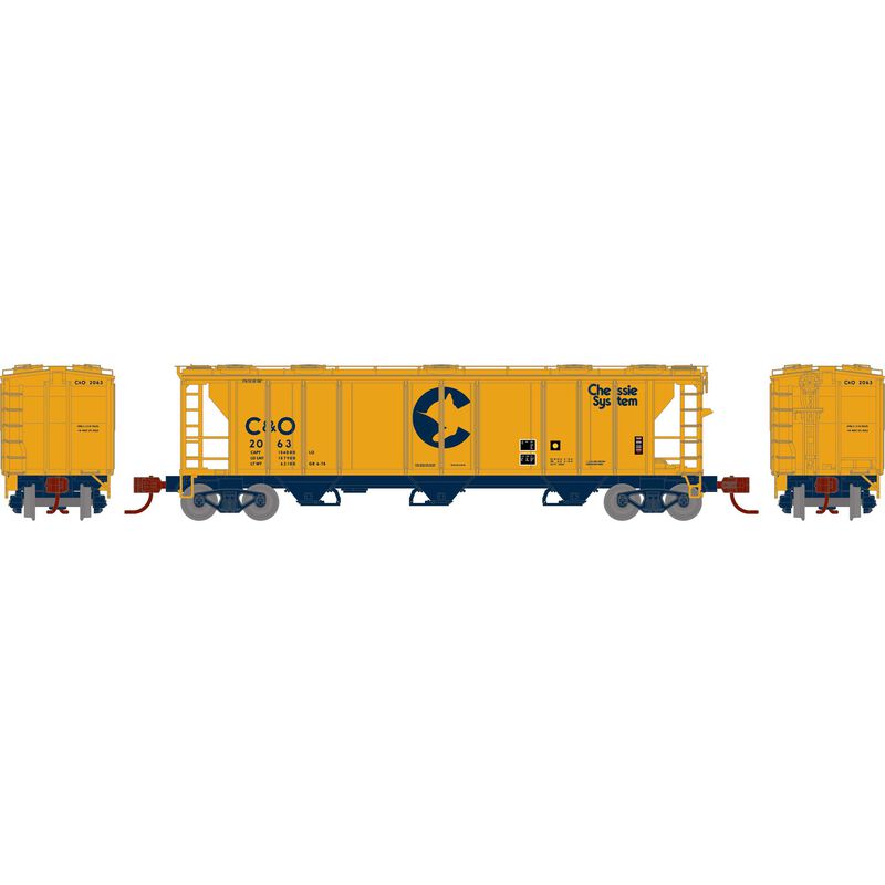 N PS-2 2893 3-Bay Covered Hopper, C&O #2063
