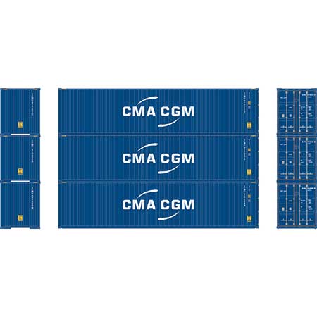 HO RTR 40' Corrugated Container, ECMU (3)