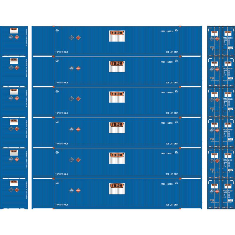 Athearn HO 53' CIMC Container, Yellow #1 (6)