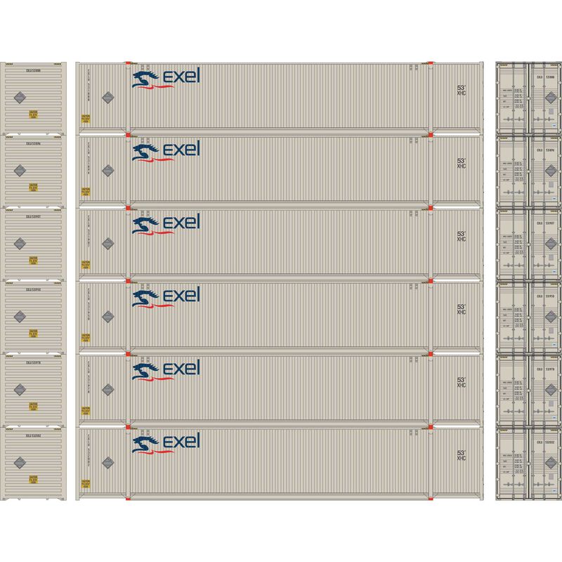 Athearn HO 53' CIMC Container, Exel EXLU #1 (6)