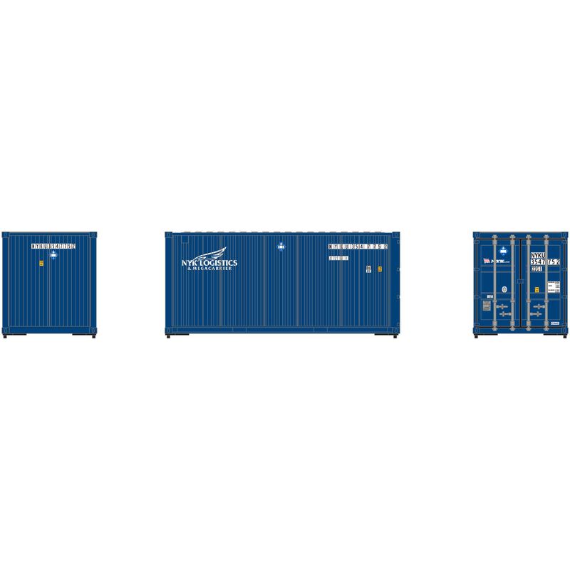 Athearn HO RTR 20' Corrugated Container, NYK (3) - ATH28879