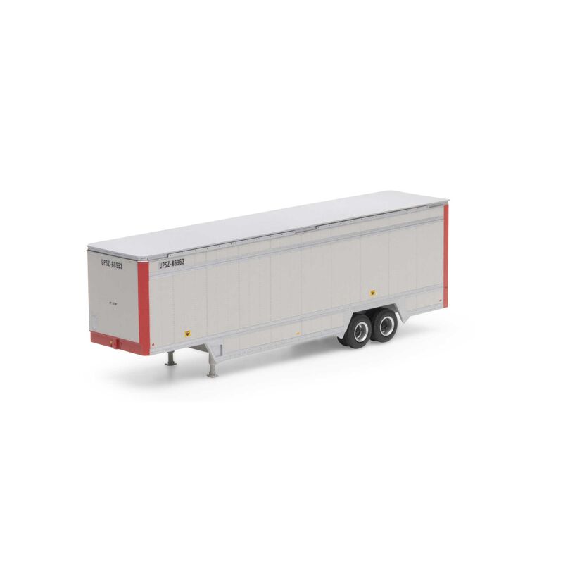 Athearn HO 40' Drop Sill Parcel Trailer,UPS/Red Ends#86963 - ATH29457