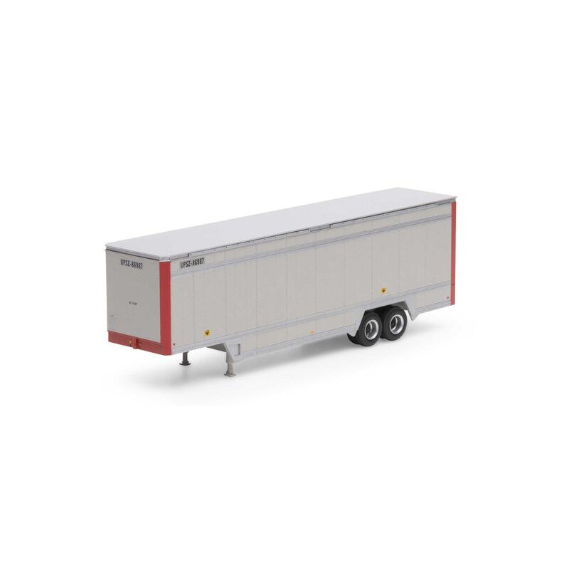 Athearn HO 40' Drop Sill Parcel Trailer,UPS/Red Ends#86987 - ATH29458
