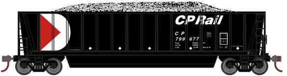 Athearn HO RTR Bathtub Gondola w/Load, CPR/Black #3 (3) - ATH29603