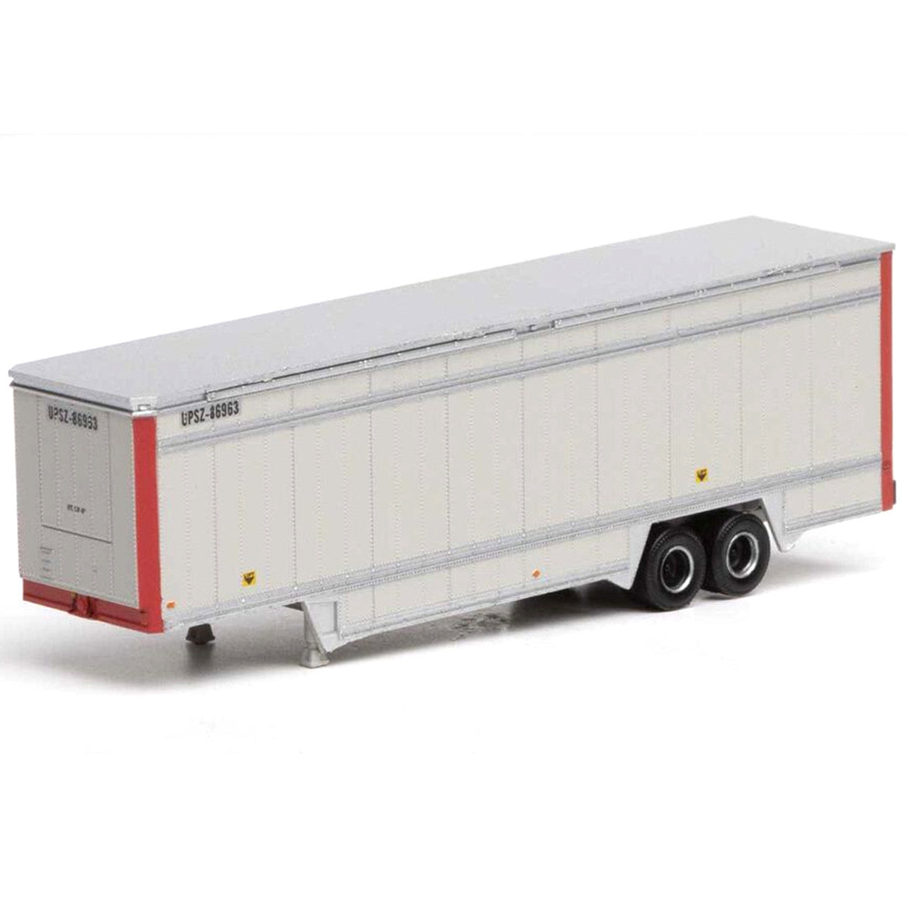 Athearn N 40' Drop Sill Parcel Trailer,UPS/Red Ends #86963 - ATH30116