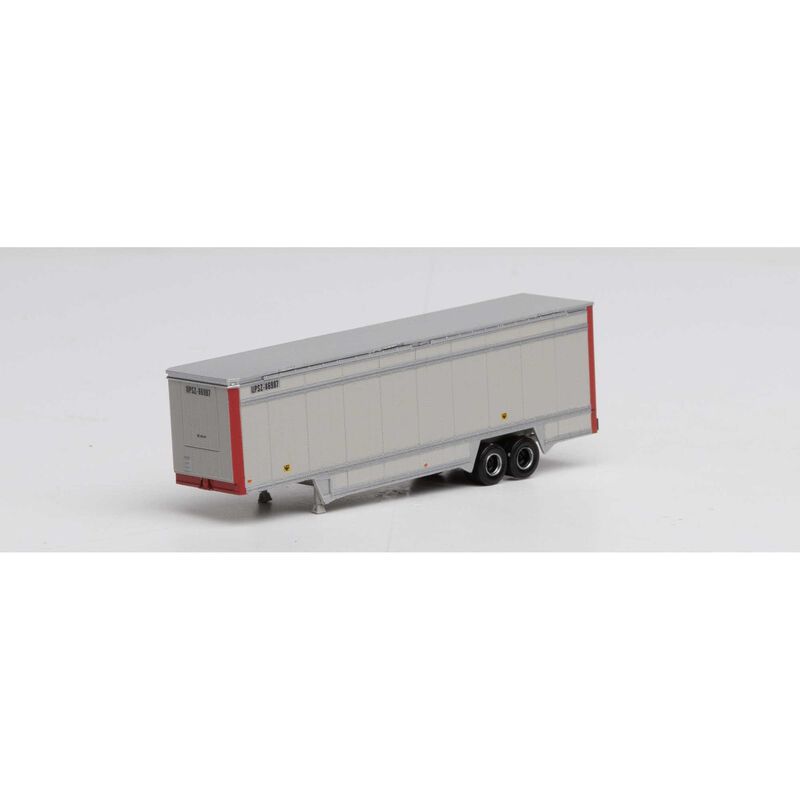 Athearn N 40' Drop Sill Parcel Trailer,UPS/Red Ends #86987 - ATH30117