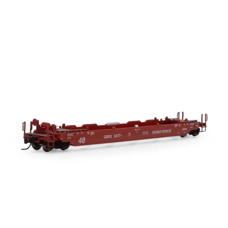 Athearn N 48' Husky Stack Well, GBRX #2477 - ATH3285
