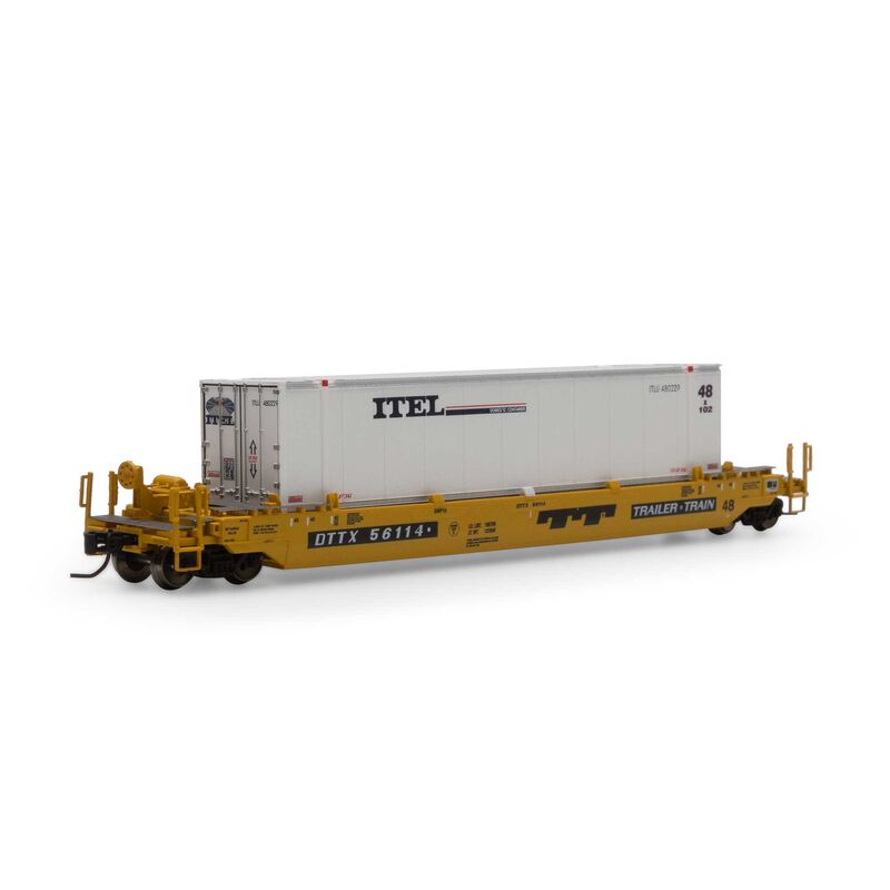 Athearn N 48' Husky Stack Well,DTTX/48' ITEL #56114-480229 - ATH3291