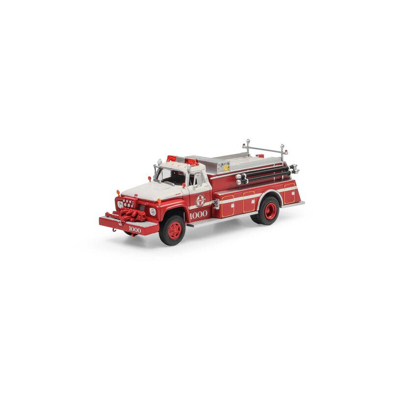 Athearn HO Ford F-850 Fire Truck, Santa Fe #1000