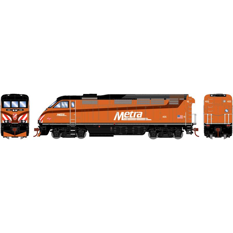 Athearn HO RTR F59PHI, METX #405 - ATH64629
