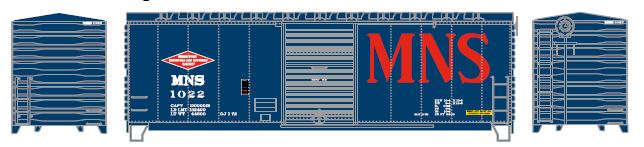 Athearn HO RTR 40' Modernized Box, MNS #1025 - ATH67464