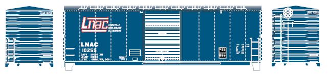 Athearn HO RTR 40' Modernized Box, LNA&C #10255 - ATH67492