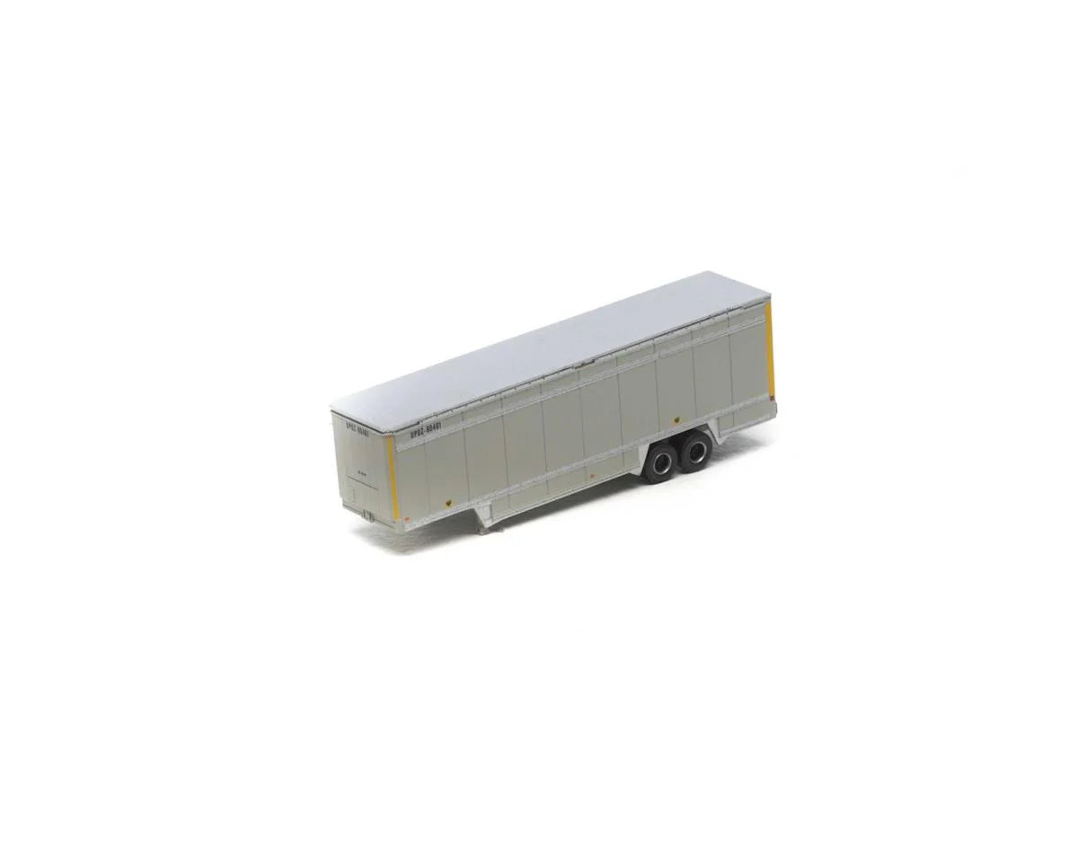Athearn N 40' Drop Sill Parcel Trailer,UPS/Yellow Stripe#1 - ATH6904